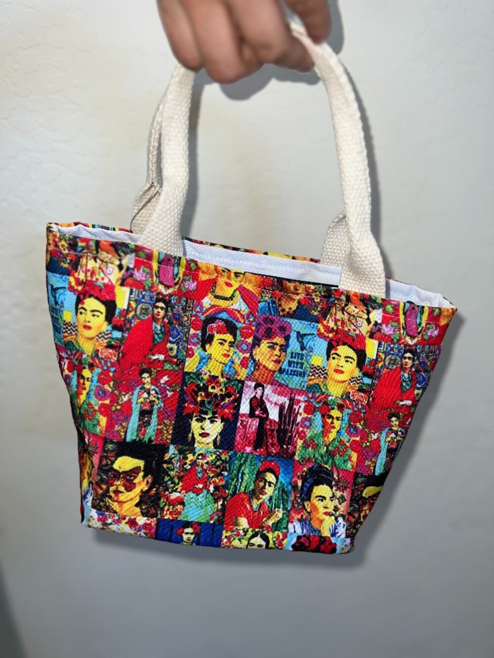 NWT Sartorie Partenopee Frida Kahlo Mini Canvas Tote Bag